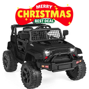 12V Kids Ride On Jeep Car w/Parent Remote Control - Black