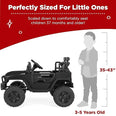 Image of 12V Kids Ride On Jeep Car w/Parent Remote Control - Black