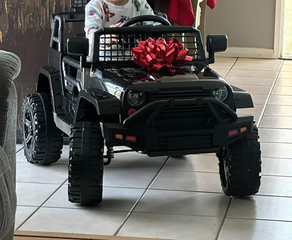 12V Kids Ride On Jeep Car w/Parent Remote Control - Black