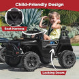 Image of 12V Kids Ride On Jeep Car w/Parent Remote Control - Black